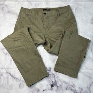 1822 Denim Olive Green Slim Leg Skinny Jeans Womens Size 31 Mid Rise L83